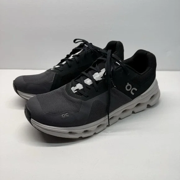 On Cloudrunner Eclipse Frost Men's Running Shoes Size 11 Black And Grey - Picture 3 of 10